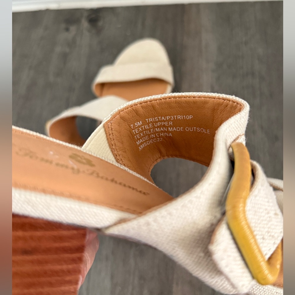 Tommy Bahama Women’s Sandal Trista Linen Block Heel Mule - Picture 6 of 8